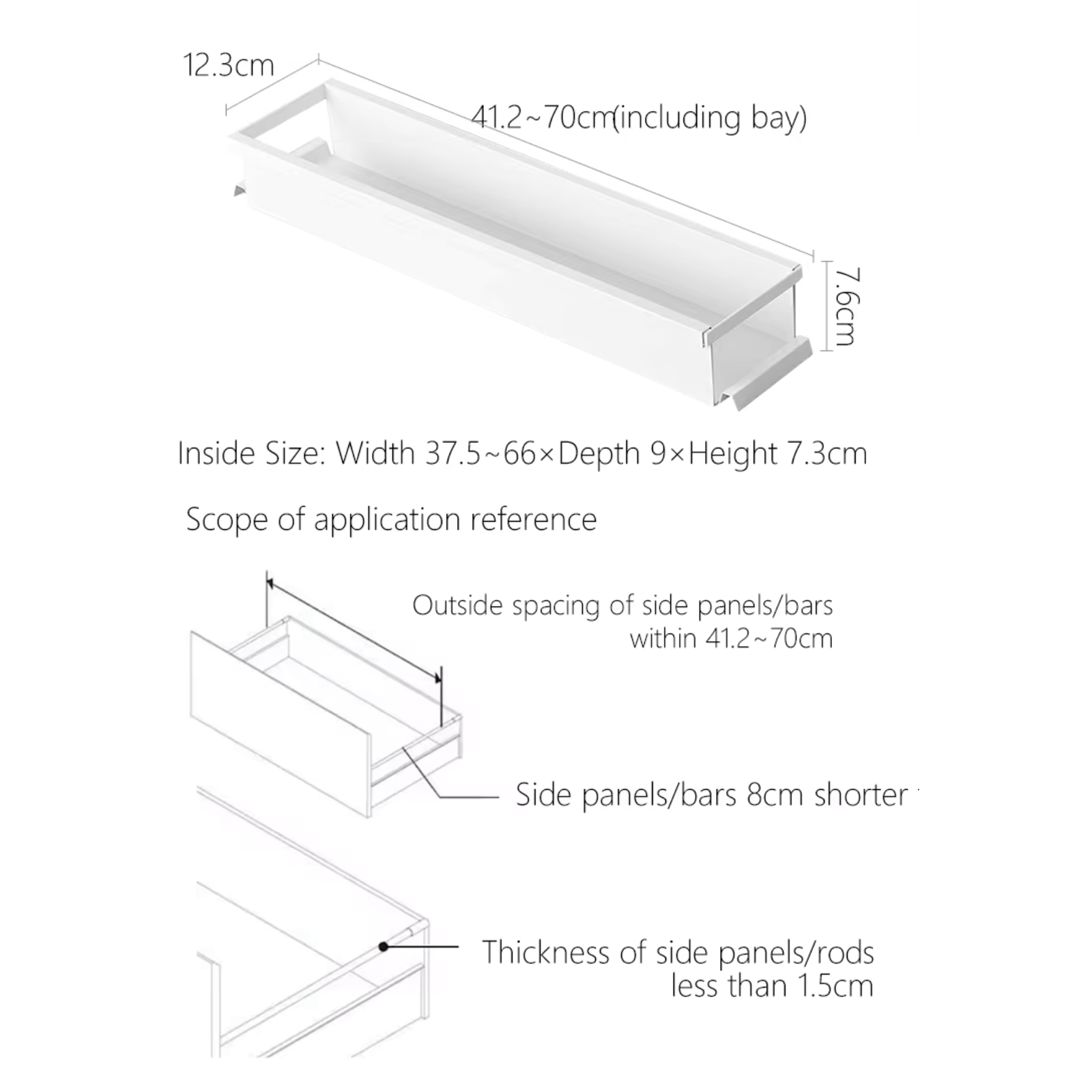 Shimoyama Expandable Kitchen Cabinet Divider Shelf