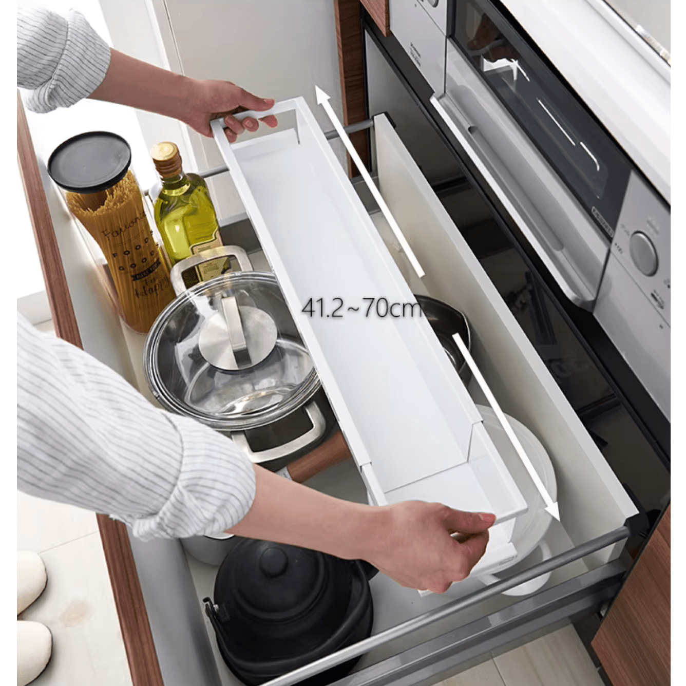 Shimoyama Expandable Kitchen Cabinet Divider Shelf