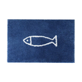 Shimoyama Fish Blue Floor Mat - 48x76cm