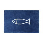 Shimoyama Fish Blue Floor Mat - 48x76cm