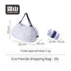 Shimoyama Foldable Eco Shopping Bag 38L - Blue Shibori