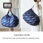 Shimoyama Foldable Eco Shopping Bag 38L - Blue Shibori
