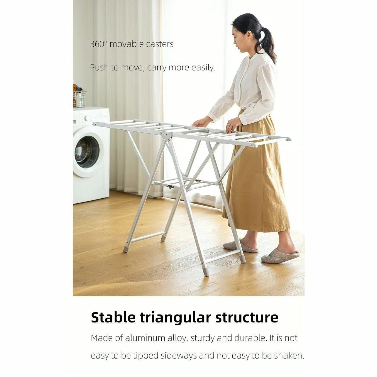 Shimoyama Wing Folding Clothes Drying Rack