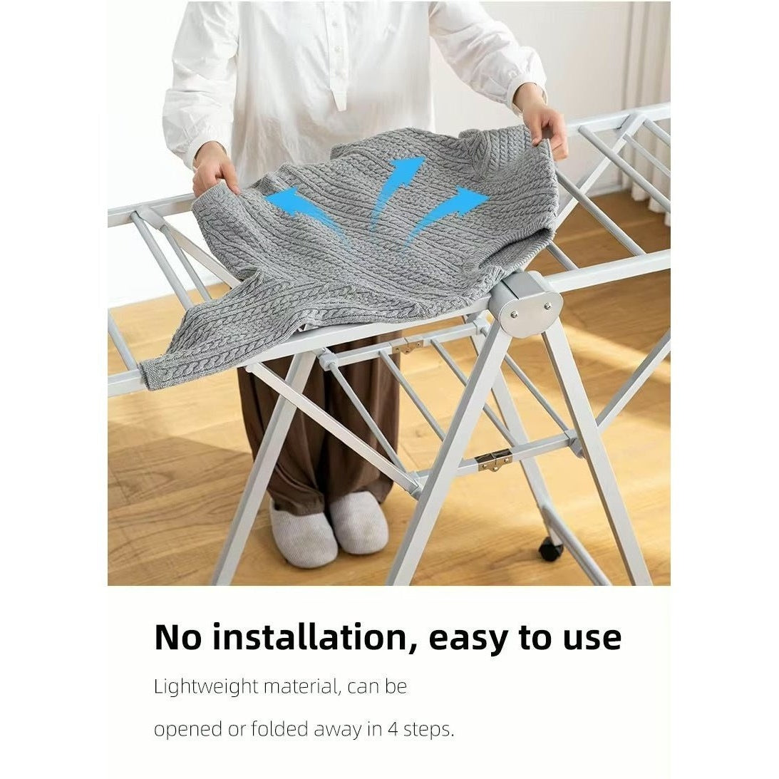 Shimoyama Wing Folding Clothes Drying Rack