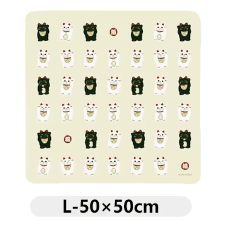 Shimoyama Furoshiki Wrapping Cloth - Fortune Cat - 50 x 50cm