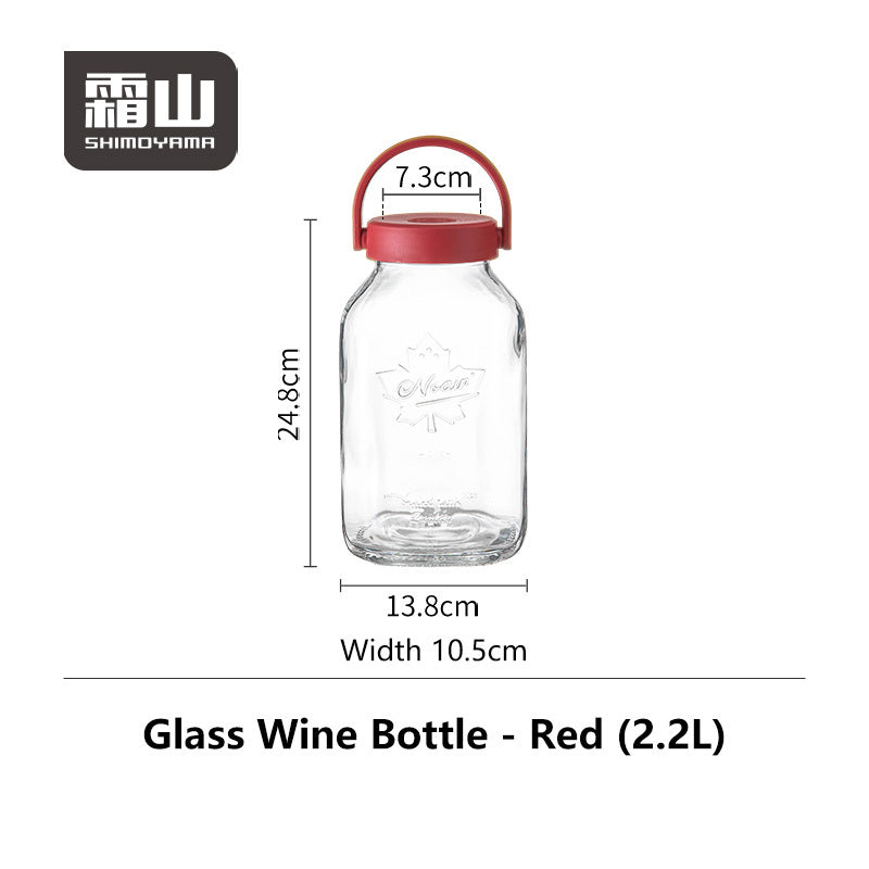 Shimoyama Glass Fermentation Jar 2.2L - Red