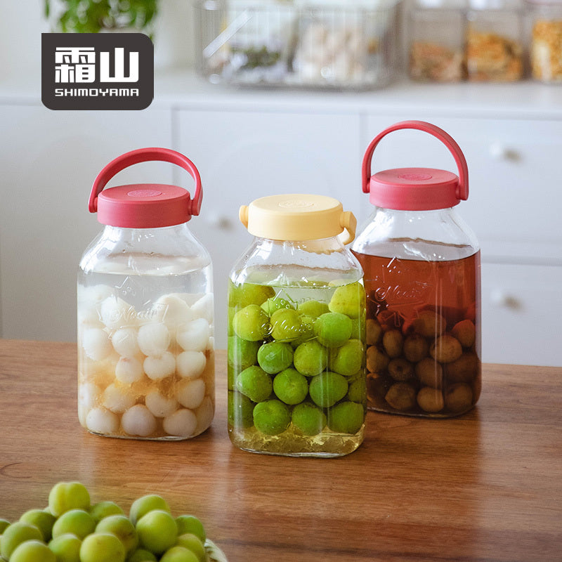 Shimoyama Glass Fermentation Jar 2.2L - Red