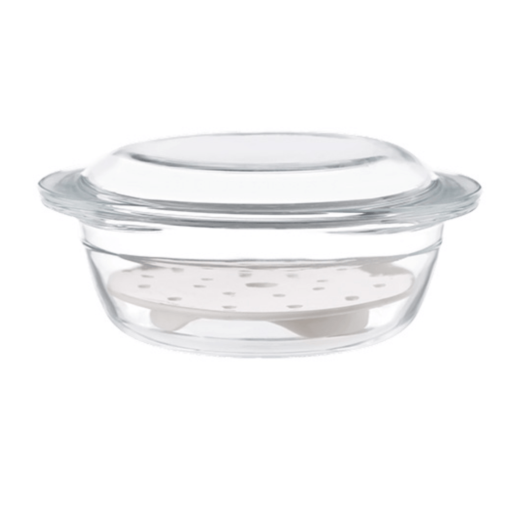 Shimoyama Heat Resistant Glass Casserole & Steaming Set 1.6L