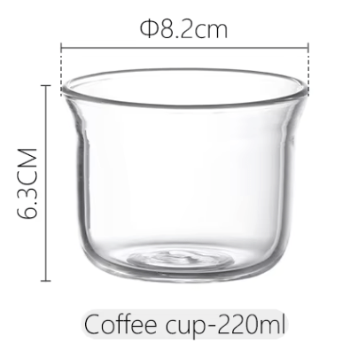 Shimoyama Heat-resistant Glass Coffee Cup 220ml