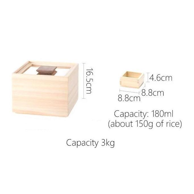 Shimoyama Hinoki Rice Storage Box 3kg