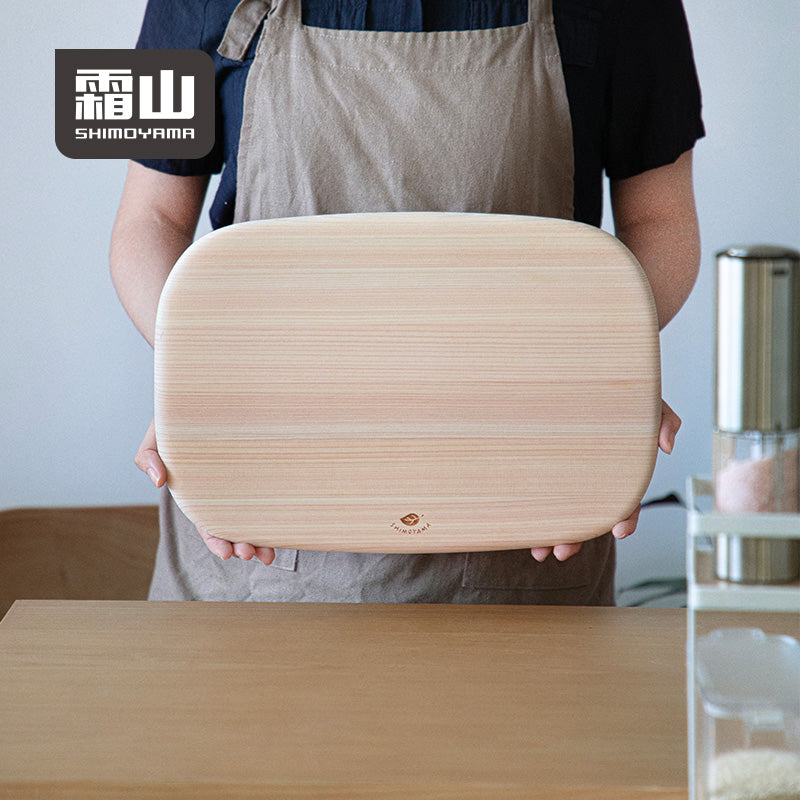 Shimoyama Hinoki Round Cutting Board - 38.7 x 25.5cm