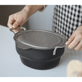 Shimoyama Iron Deep Frying Pot with Lid
