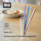 Shimoyama Kids Pastel Antibacterial Chopsticks - 19.5cm - 4P Set