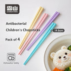 Shimoyama Kids Pastel Antibacterial Chopsticks - 19.5cm - 4P Set