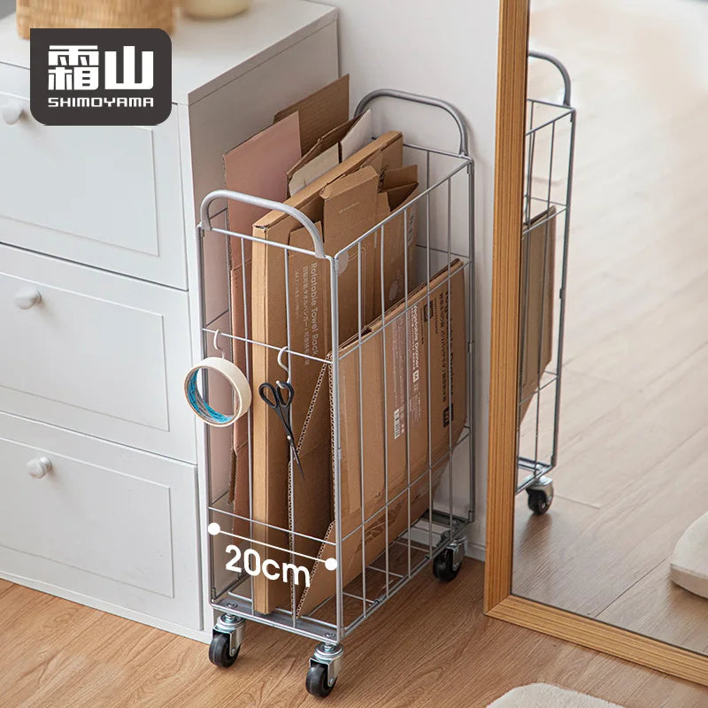 Shimoyama Laundry Storage Basket with Casters - 36L