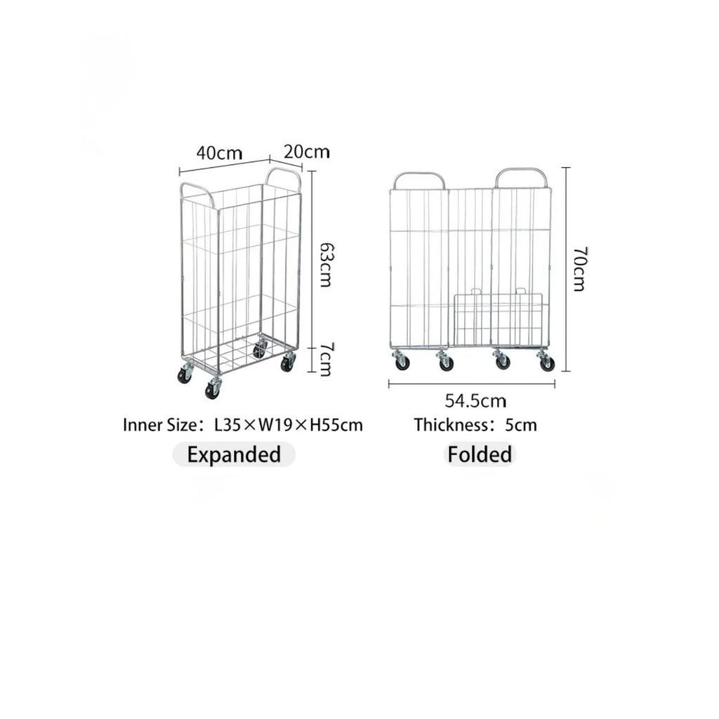 Shimoyama Laundry Storage Basket with Casters - 36L