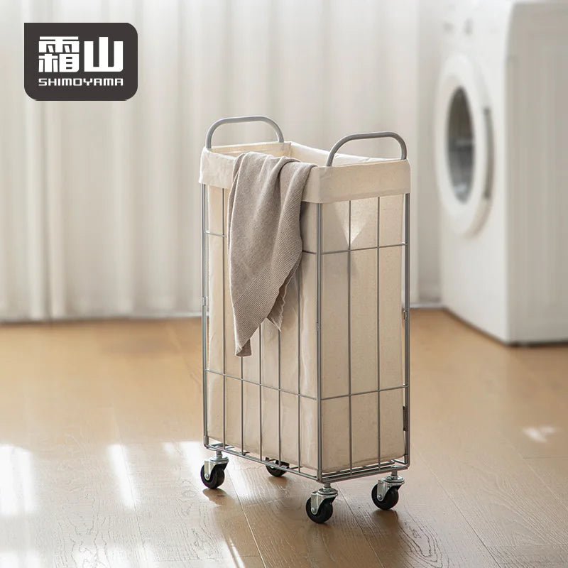 Shimoyama Laundry Storage Basket with Casters - 36L