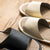 Shimoyama Leather Linen Slippers