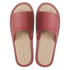 Shimoyama Leather Linen Slippers