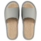Shimoyama Leather Linen Slippers