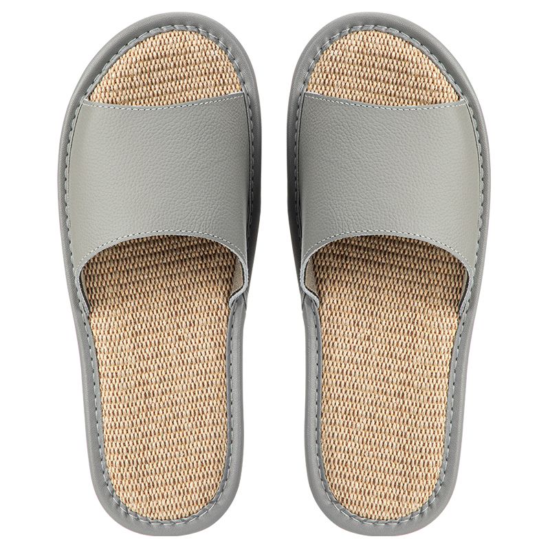 Shimoyama Leather Linen Slippers