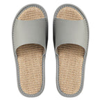 Shimoyama Leather Linen Slippers