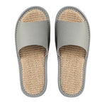 Shimoyama Leather Linen Slippers