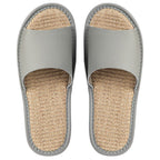 Shimoyama Leather Linen Slippers