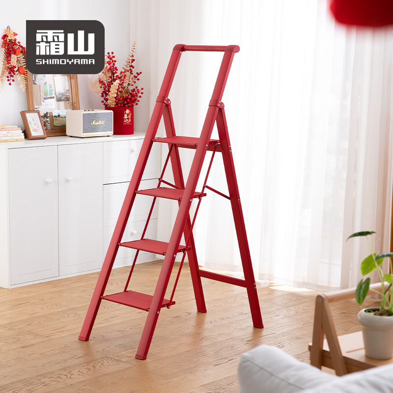 Shimoyama Lightweight 4 Step Stool Ladder - Red