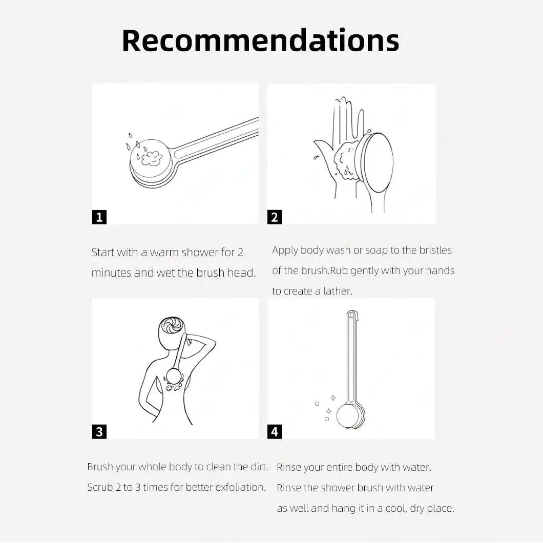 Shimoyama Long-Handled Body Brush