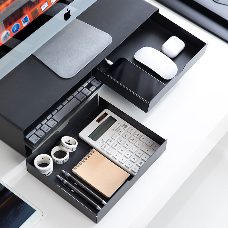 Shimoyama Monitor Stand With Drawers - 60cm