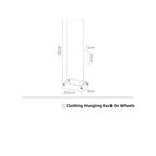 Shimoyama Movable Clothing Hanging Rack Shelf with Wheels