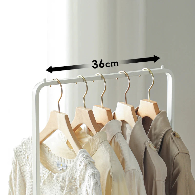 Shimoyama Movable Clothing Hanging Rack Shelf with Wheels