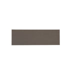 Flat lay of ribbed texture khaki polyester kitchen runner mat on white background