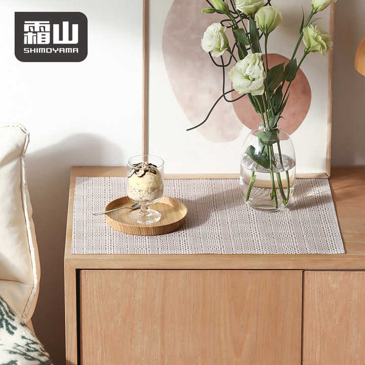 Shimoyama Non-slip Placemats 2P - Orange & White