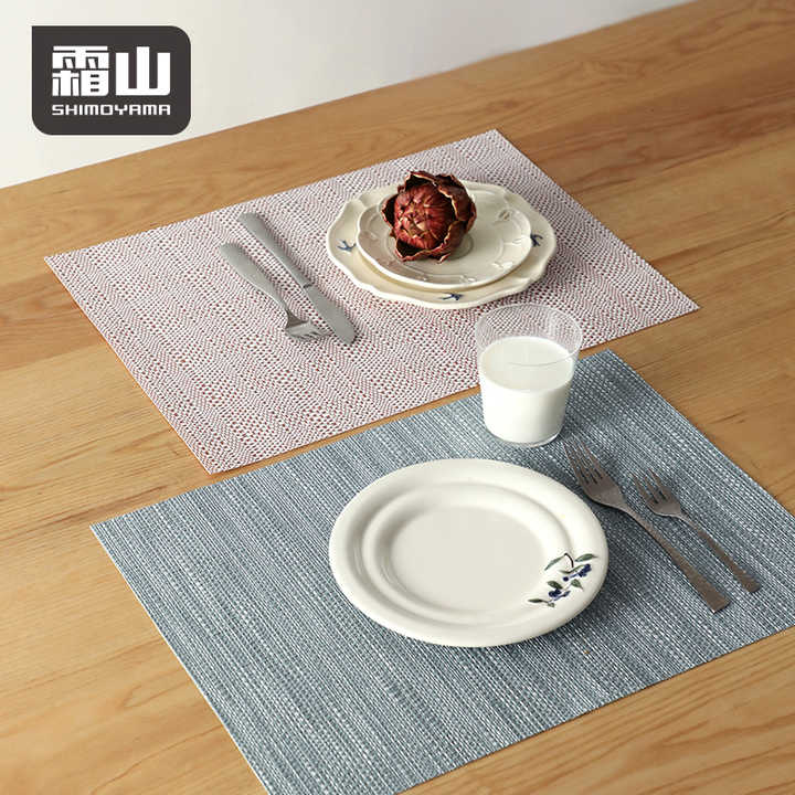 Shimoyama Non-slip Placemats 2P - Orange & White
