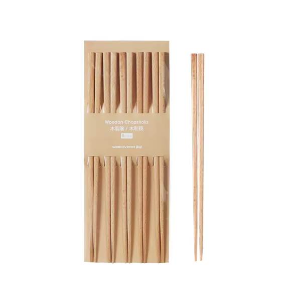 Shimoyama Octagonal Beech Wood Chopsticks - 24.5cm - 5P Set