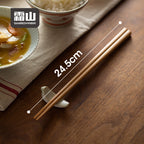 Shimoyama Octagonal Beech Wood Chopsticks - 24.5cm - 5P Set