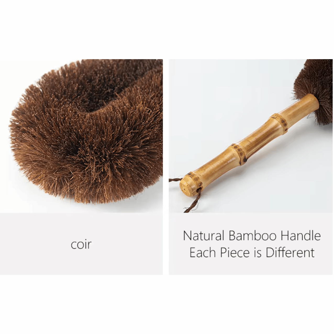 Shimoyama Palm Cleaning Brush with Bamboo Handle