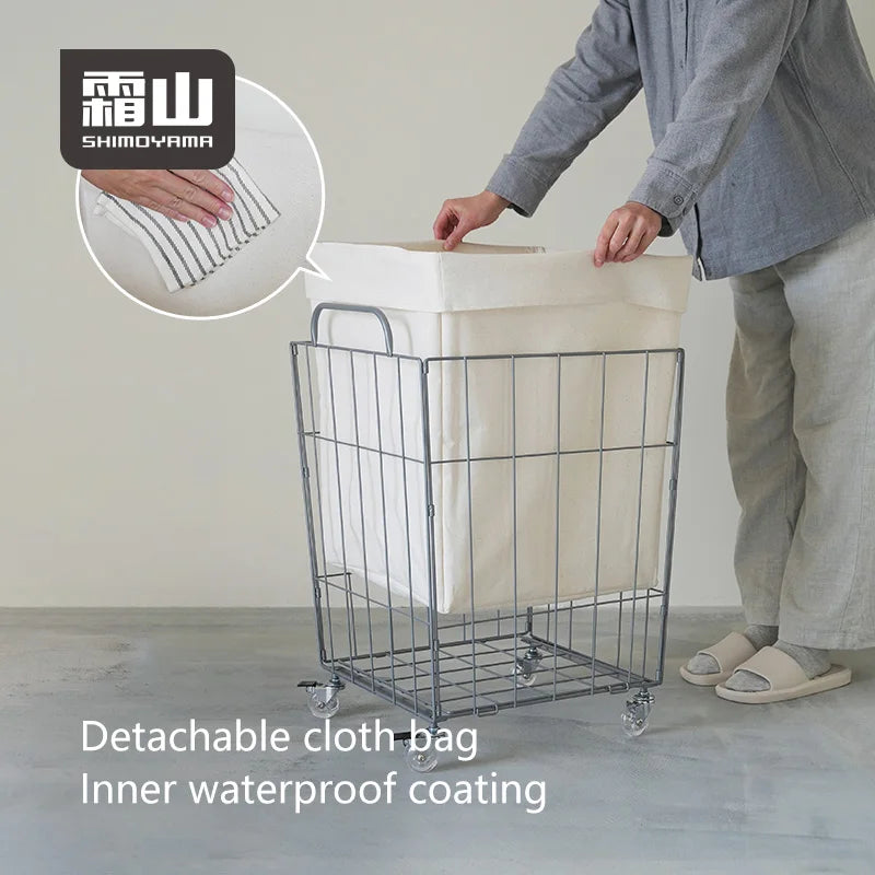 Shimoyama Rolling Laundry Hamper with Wheels