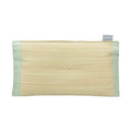 Shimoyama Rush Straw Pillow with light green cotton trim on white background