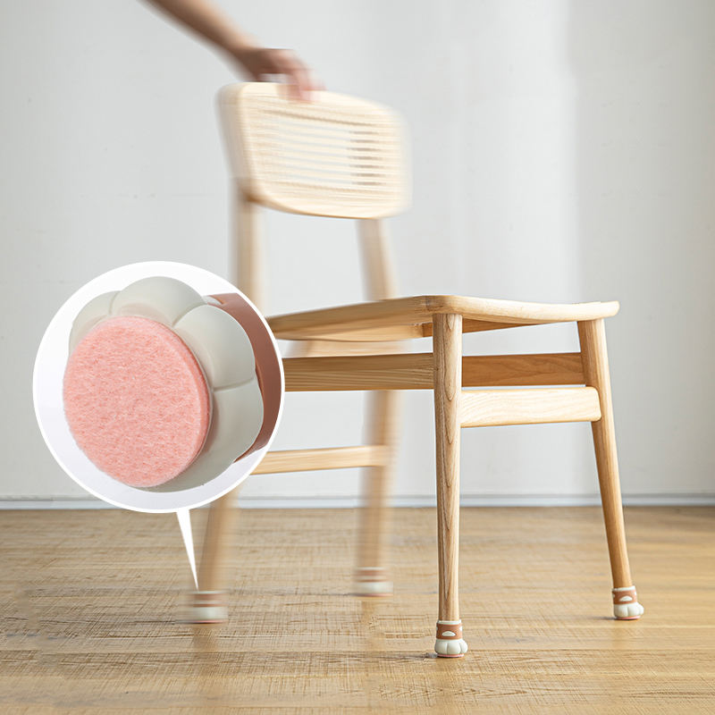 Shimoyama Silicone Chair Leg Cat Pad - Felt - 4P