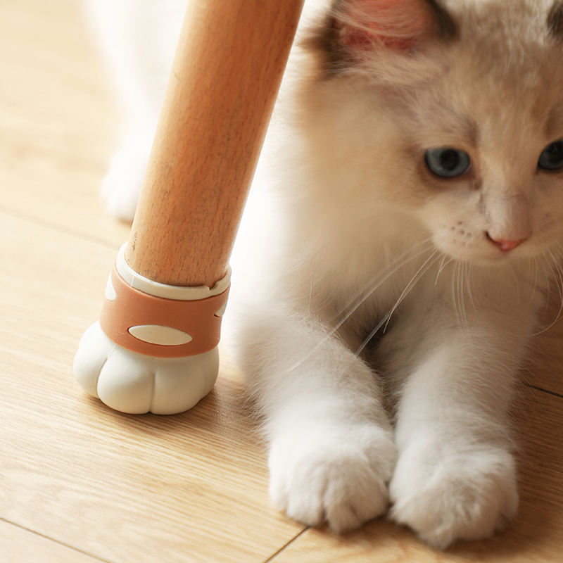 Shimoyama Silicone Chair Leg Cat Pad - Felt - 4P