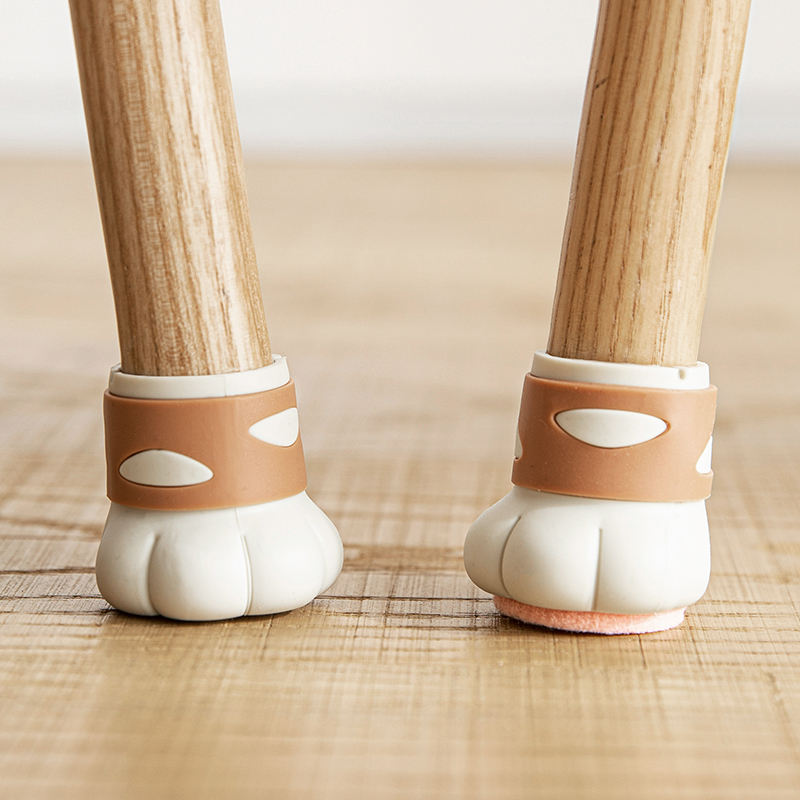 Shimoyama Silicone Chair Leg Cat Pad - Felt - 4P