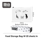 Shimoyama Slide Lock Food Bag M 20P - Cat