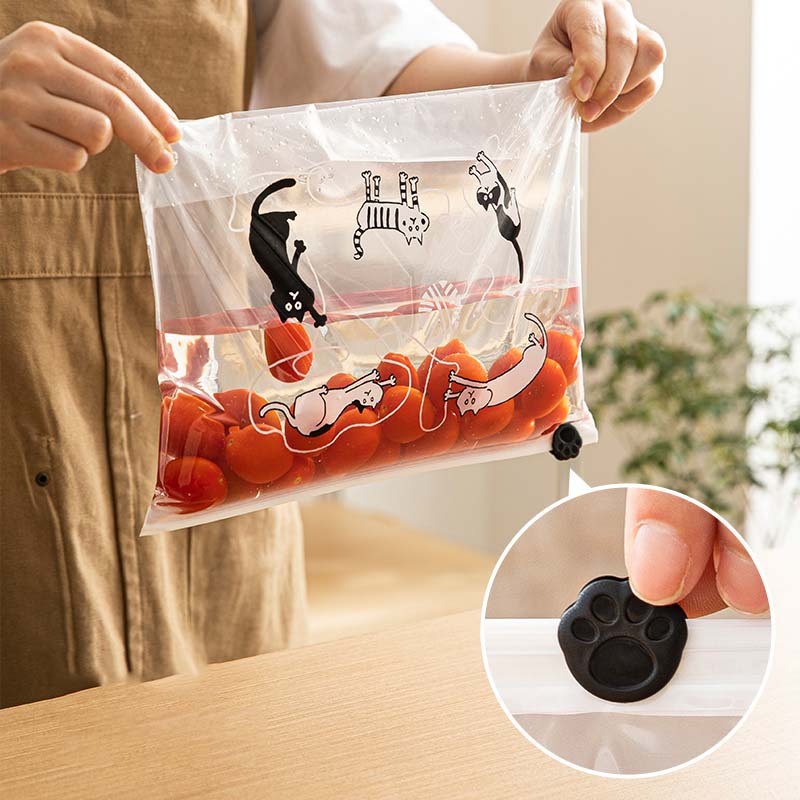 Shimoyama Slide Lock Food Bag M 20P - Cat