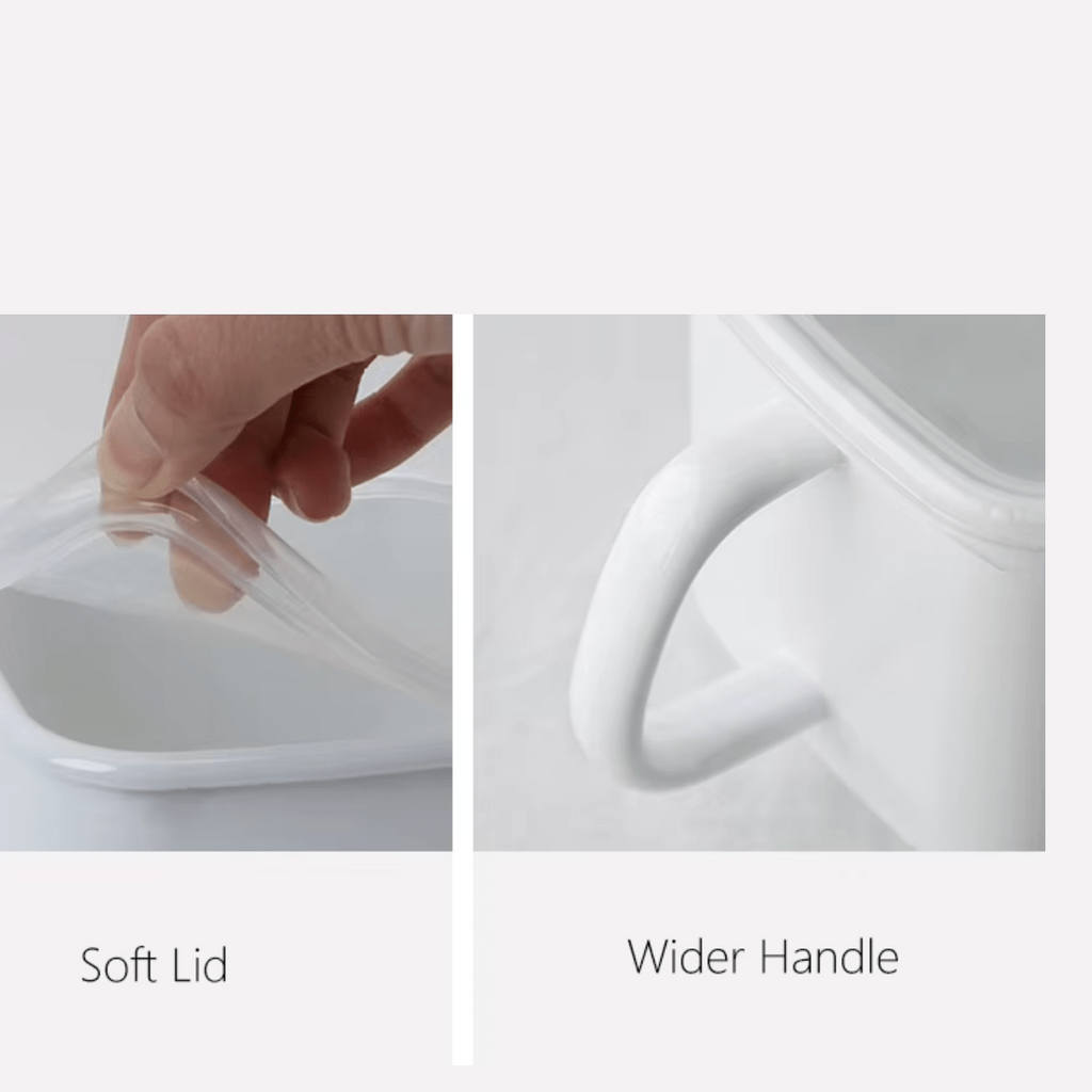 Shimoyama Square Enamel Container with Handle and Lid - 1.4L