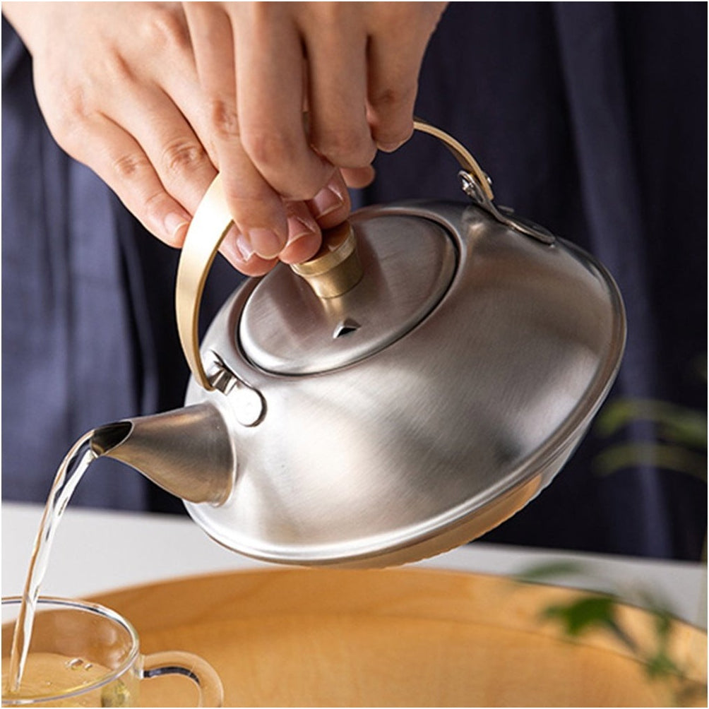 Shimoyama Stainless Kyusu Teapot 0.6L