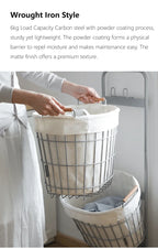 Shimoyama Stainless Steel 2 Tier Laundry Basket Trolley