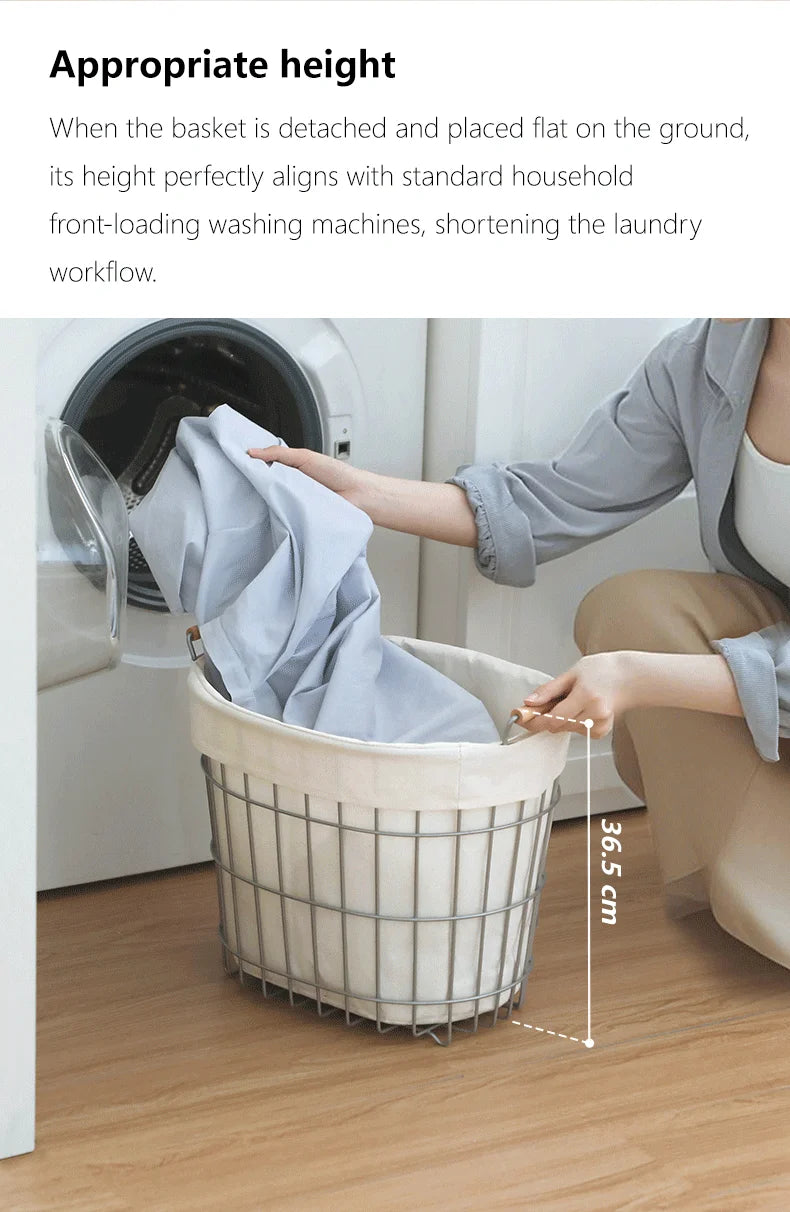Shimoyama Stainless Steel 2 Tier Laundry Basket Trolley